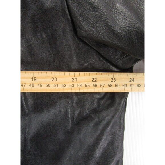 VINTAGE Banana Republic Leather Jacket Large Professional Y2K Overcoat - Picture 5 of 11
